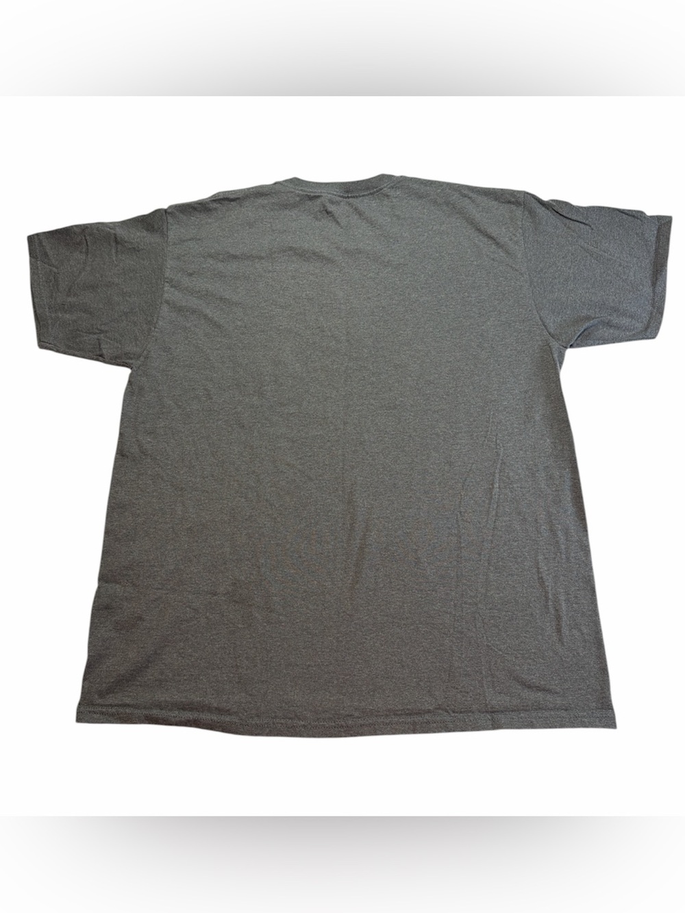 Fruit of the Loom Hooked on Jesus Gray Tee with Blue Print - Picture 3 of 6